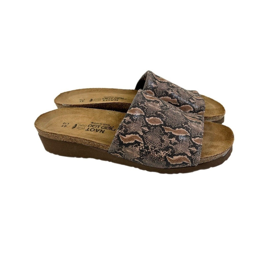 Naot Alana Women's Multicolor Leather Snakeskin Slip On Casual Sandals Size 10